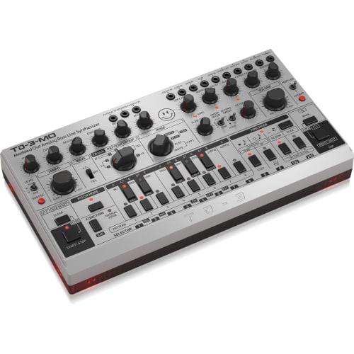 Behringer Analog Bassline Synthesizer, Modded Out Model, USB/DIN, MIDI Support, VCF MIDI CC Control, Sub-Oscillator/Overdrive, 16-Step Sequencer, Silv