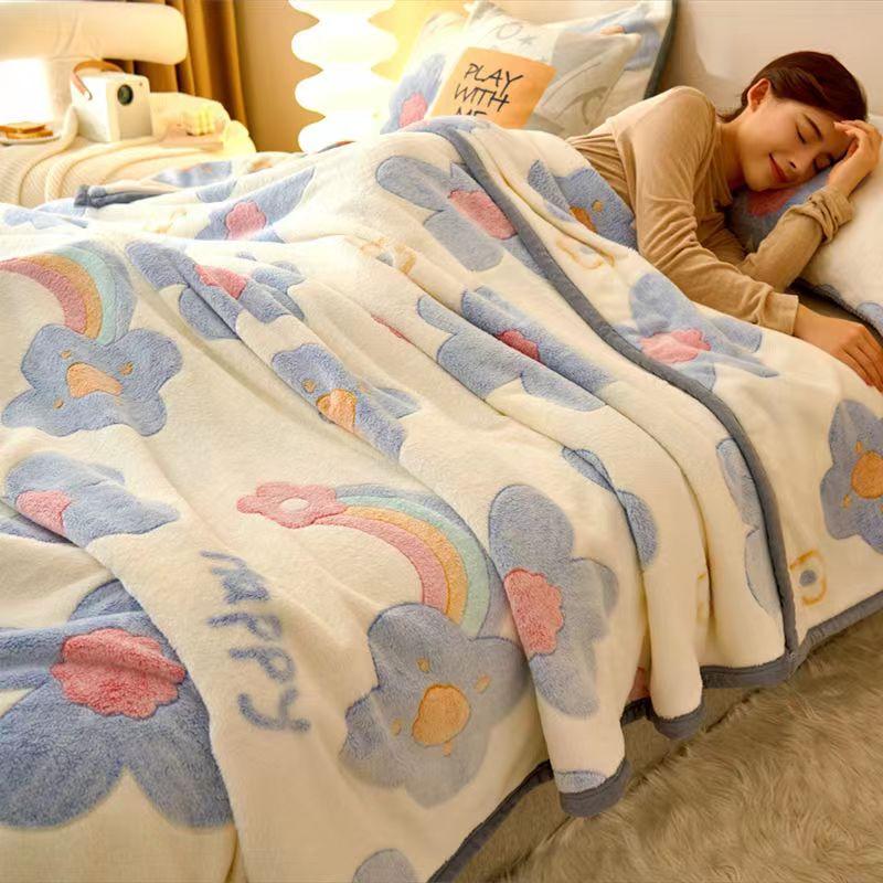 Decke Winter Verdickung Warme Flanell Bett doppelseitige Decke Einzel Schlafzimmer Einfache Bettwäsche Hohe Qualität