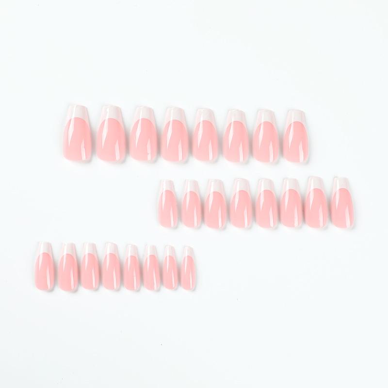 Nail Manicure Simple White Edge French Nail Removable Manicure Fake Nail Press On Nails