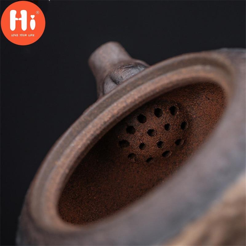 Hi Ceramic Antique Dead Wood Side Handle Teapot Portable Kettle Handmade Tea Pot Tea Cup Drinkware Kung Fu Tea Set
