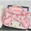 Japanese Cute Sweet Pink Melody Handbag Large Capacity Shoulder Cross-body Bag Tote Girl's Heart