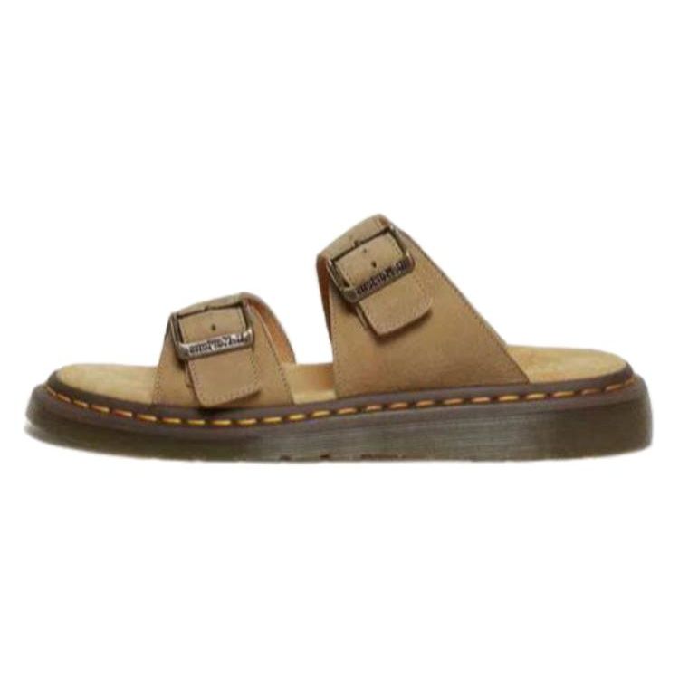 Dr. Martens Josef Savannah Tan Nubuck Leather Slide Sandals 31572439 37