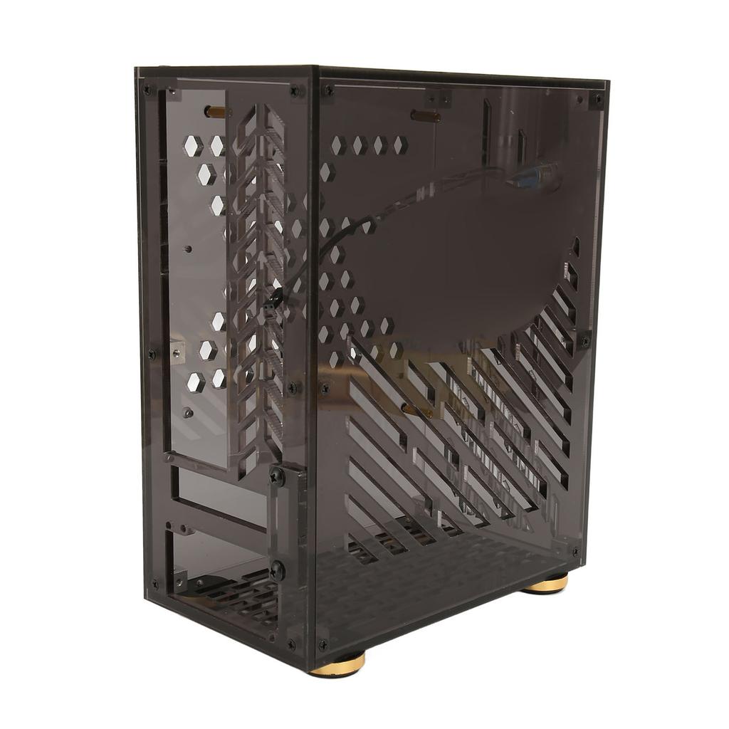 Carcasă ITX 4.3L Panou Acrilic Transparent Răcire 360 Grade Tampoane de Protecție pentru Picior Carcasă PC pentru Sursă 1U SSD 2.5 inch