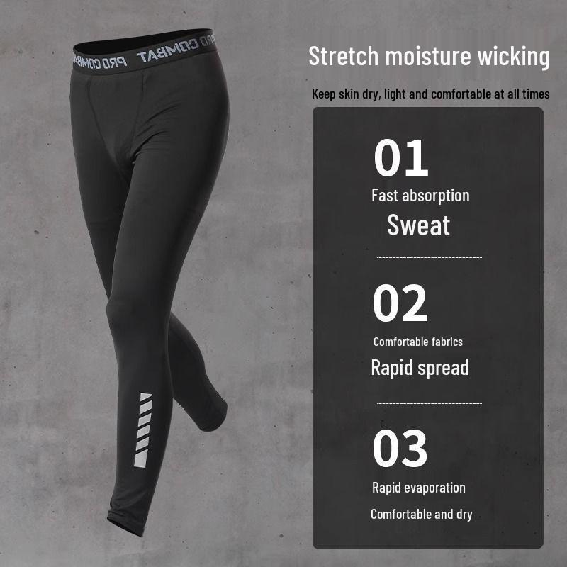 Men's Quick-Dry Sports Suit: High-Elastic Fitness Tights for Running, Training, Basketball, Cycling, Morning Jogging - Perfect for Spring & Autumn.