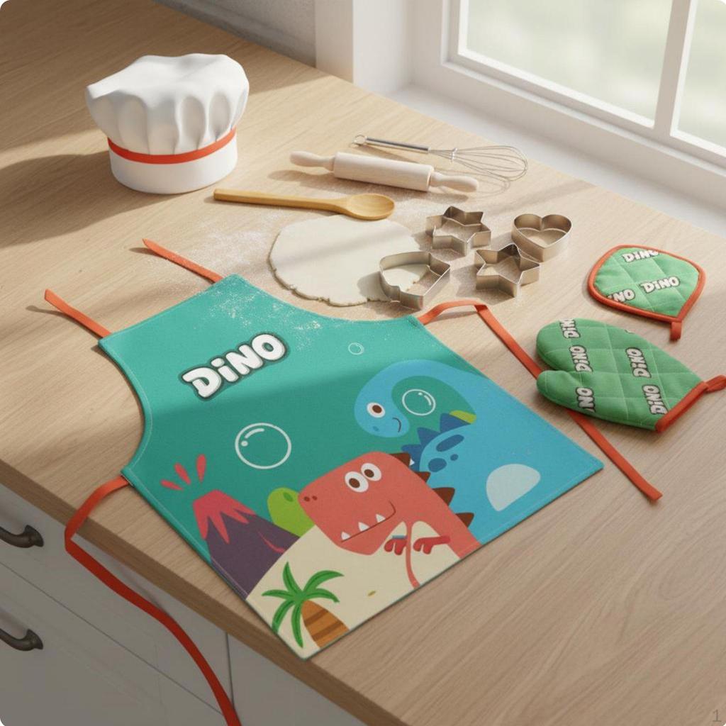 11 Pieces Kids Cooking Set Role Play Fun Children's Educational Toy Young Cook Costume