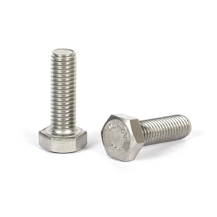 304 Stainless Steel Hex Head Bolts, Screws M14-M18 Full Thread