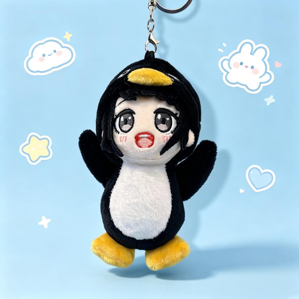 2026 Cute Gugu Gaga Keychain Plush Doll ,25cm Penguin Gugugaga Plush Hot Meme Peripheral Stuffed Toys Birthday Gift