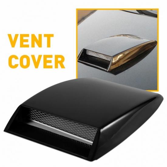 Universal Car Decorative Air Flow Intake Hood Scoop Vent Bonnet Cover Black H