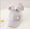 Spring and summer sunscreen parent-child fashion cute bow cap children's hat baseball net hat sun hat