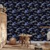 Navy and black military camouflage wallpaper for living room and bedroom 50x1000