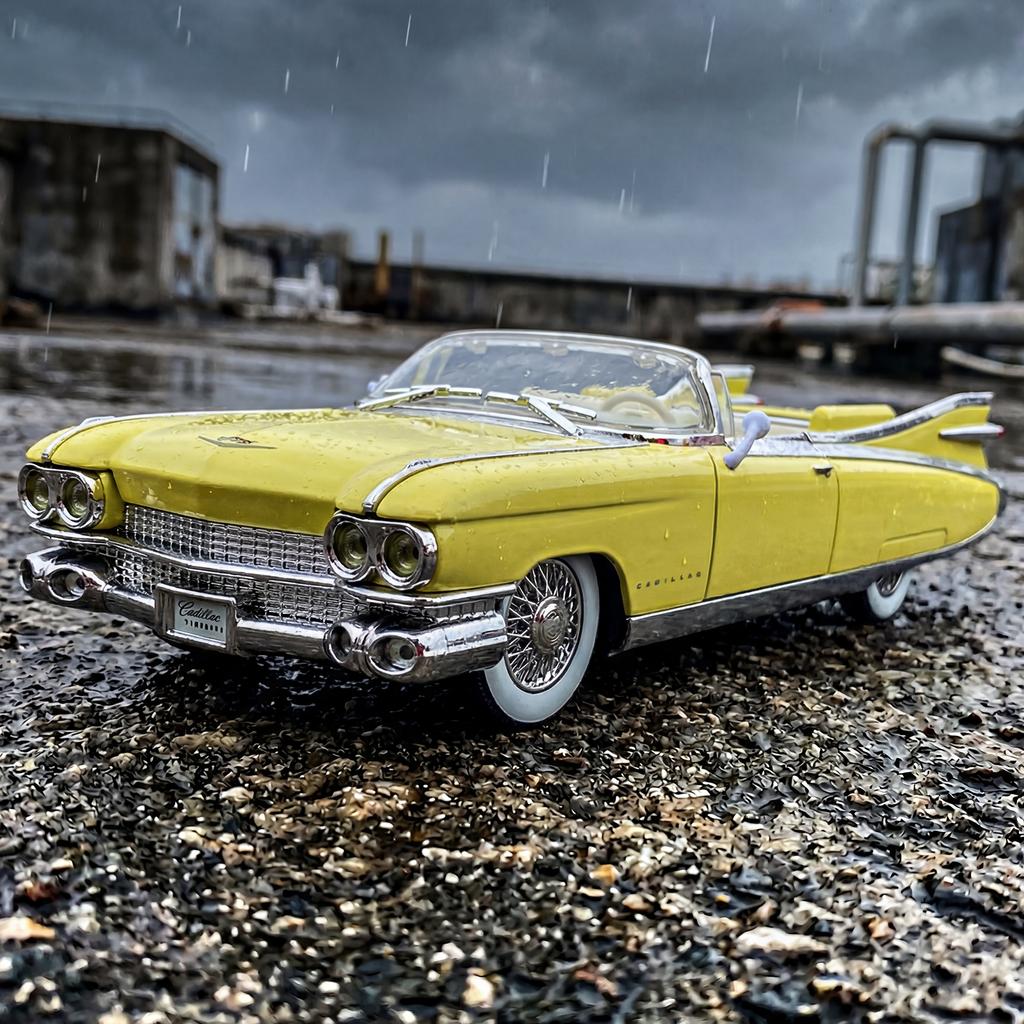 1:24 1959 Cadillac Eldorado Biarritz Vintage Convertible Luxury Alloy Metal Diecast Model Car Sound & Light Pull Back Toy Hobby zs3