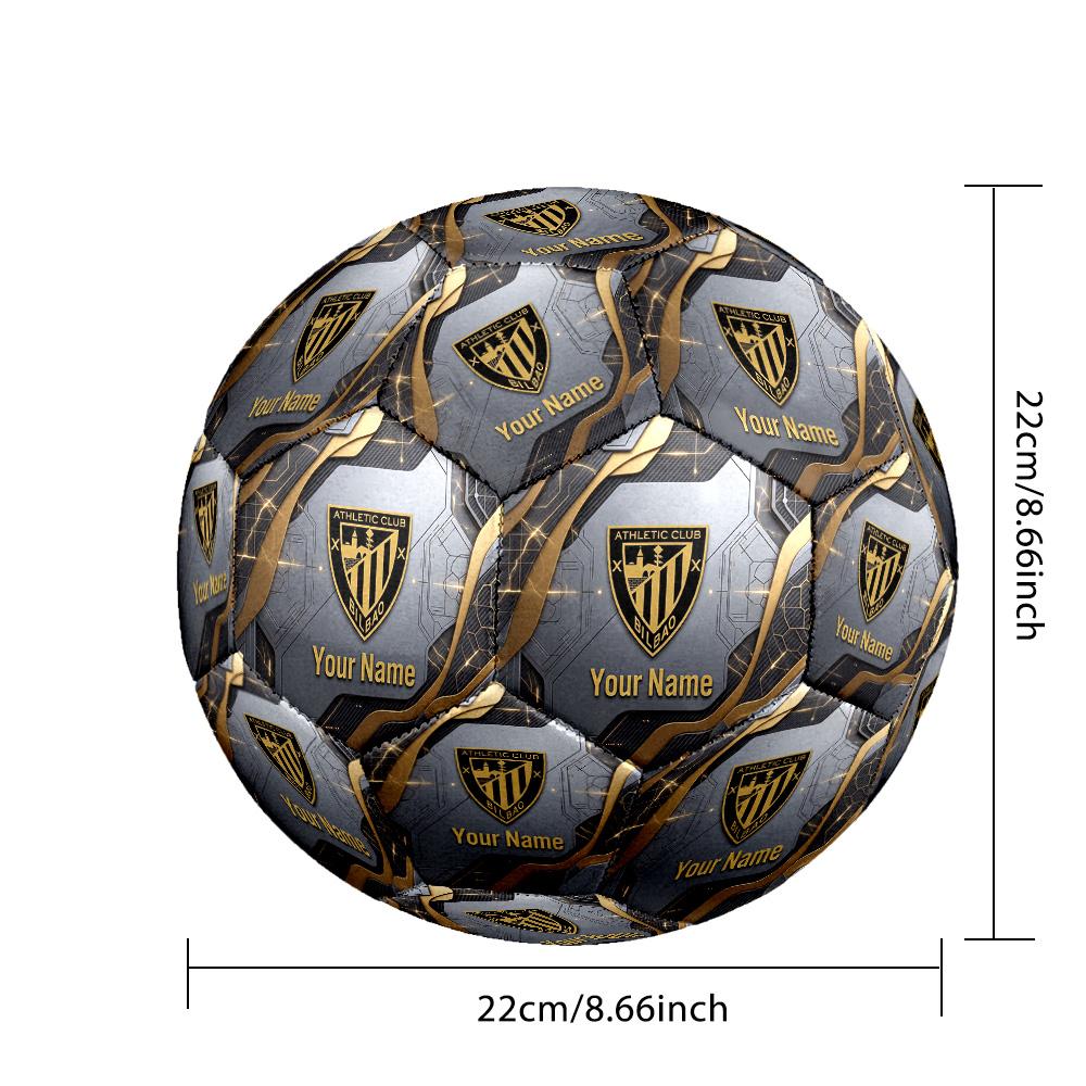 Size 5 Football Custom Name Text, Outdoor Training Soccer BallAthletic Bilbao Football