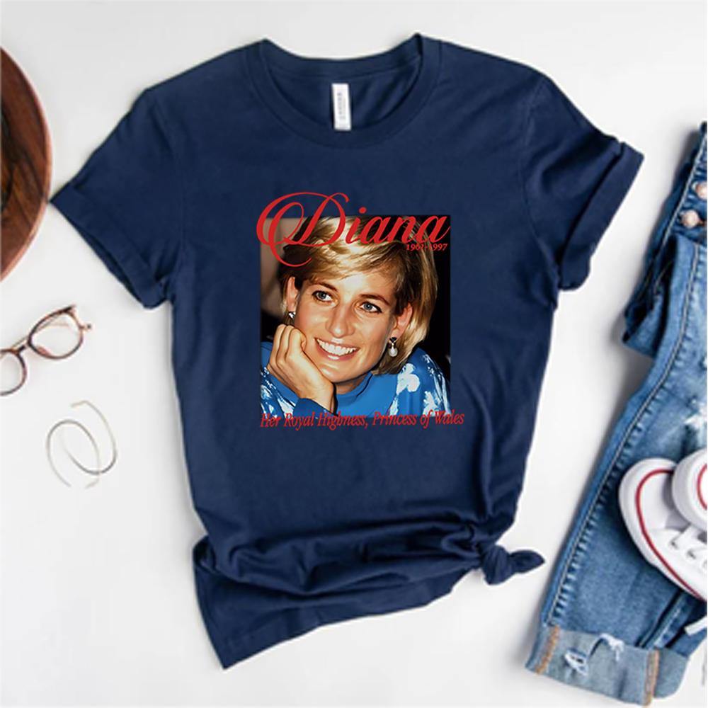 Vintage Princess Diana Tshirt Retro Streetwear Princess Shirts Aesthetic 80s 90s Shirt Fans Gift Tee Unisex Short Sleeves Tops