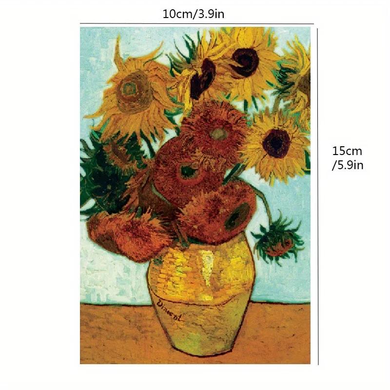 Van Gogh Ayçiçekleri 150 Mini Test Tüpü Bulmaca Dünyaca Ünlü Resim Serisi Seyahat Bulmaca DIY ÇerçeveYC-M