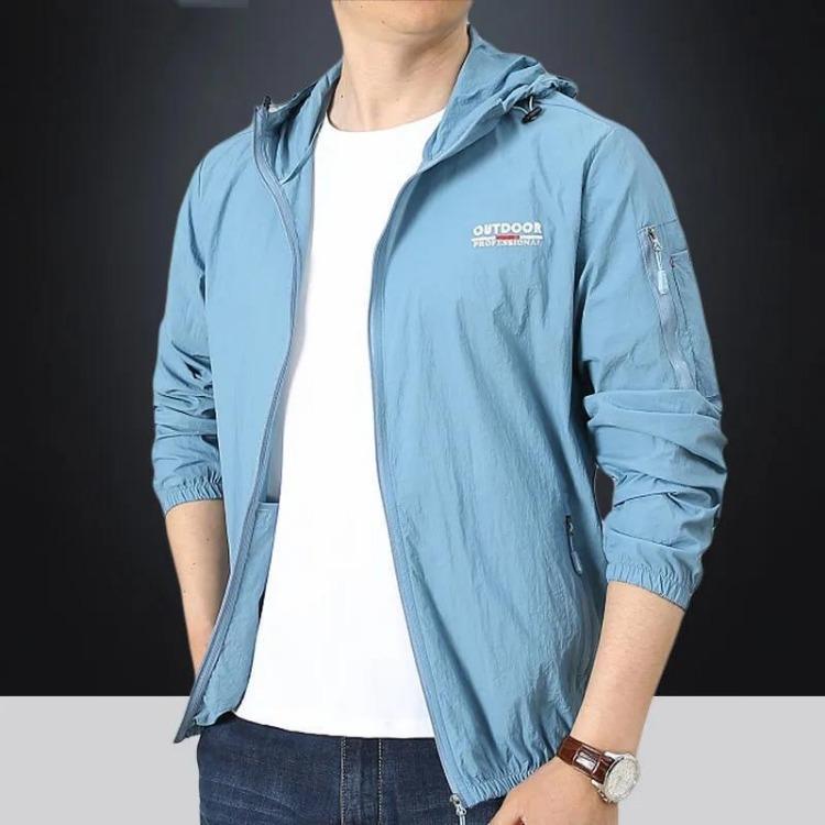 Ultra Thin Mens Summer Sun Protective Jacket Breathable Windbreaker Anti UV Quick Drying Outdoor Sports Portable Clothing