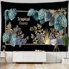 Ručně malovaná nástěnná malba rostlinná tapiserie nástěnná závěsná bohémský styl ins jednoduché severské umění domácí dekorace