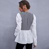Women's Plaid Patchwork Long Sleeve Shirt Top - Versatile and In Stock