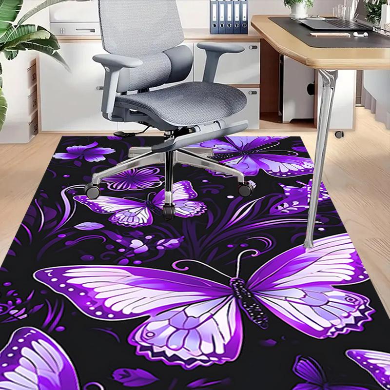 1PC Butterfly Flowers Carpet Ultra Soft, Thick & Absorbent, Non Slip Machine Washable Mat for Entryway