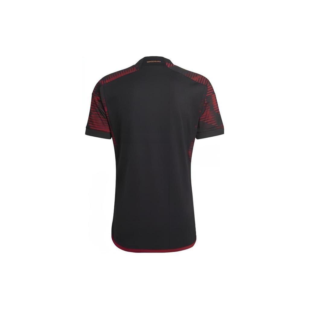 Adidas 2022 Qatar World Cup Germany Away Fan Short-Sleeve Football Jersey Men Tops Black HJ9604
