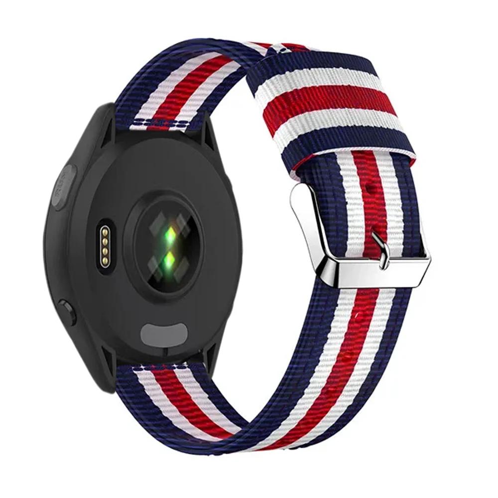

22mm 20mm Canvas Nylon Strap For Garmin Forerunner 570 965 265 165 55 970 Venu 3 Bracelet Belt Vivoactive 6 5 Approach S50 Band For width 22mm