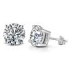 2 karat 8,0 mm D farge moissanite øredobber for kvinner 100 % 925 sterlingsølv glitrende bryllupssmykker