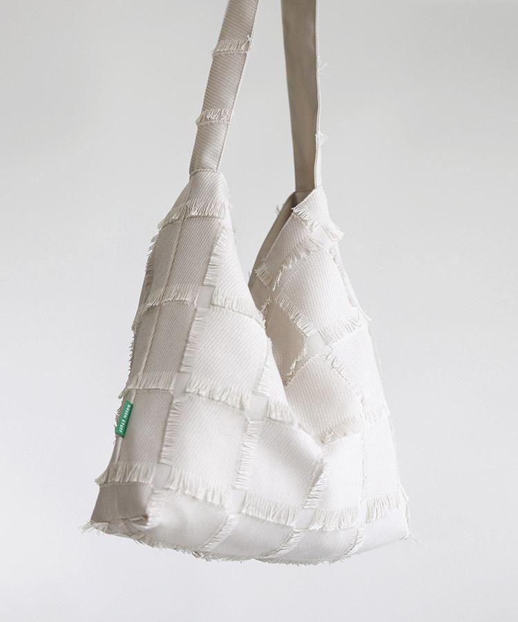 Green Stuff Simple Shopper Bag 62 Ethnic Fringe - Ivory