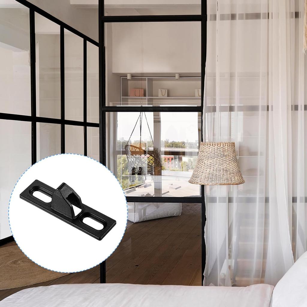 Secure Frictions Sliding Door Lock Keepers Sturdy Zinc Alloy Materials Construction 2Pcs Set Easy Installion Designs