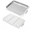 Stainless Plate Rectangular Steel With Filter Net For Frying Barbecuing And Steaming