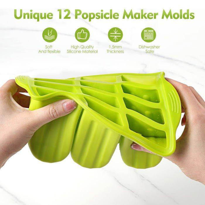 Moule À Glace - Sinnsally BBM-01 - Silicone De Qualité Alimentaire - 12 Cellules - Résistant À La Chaleur