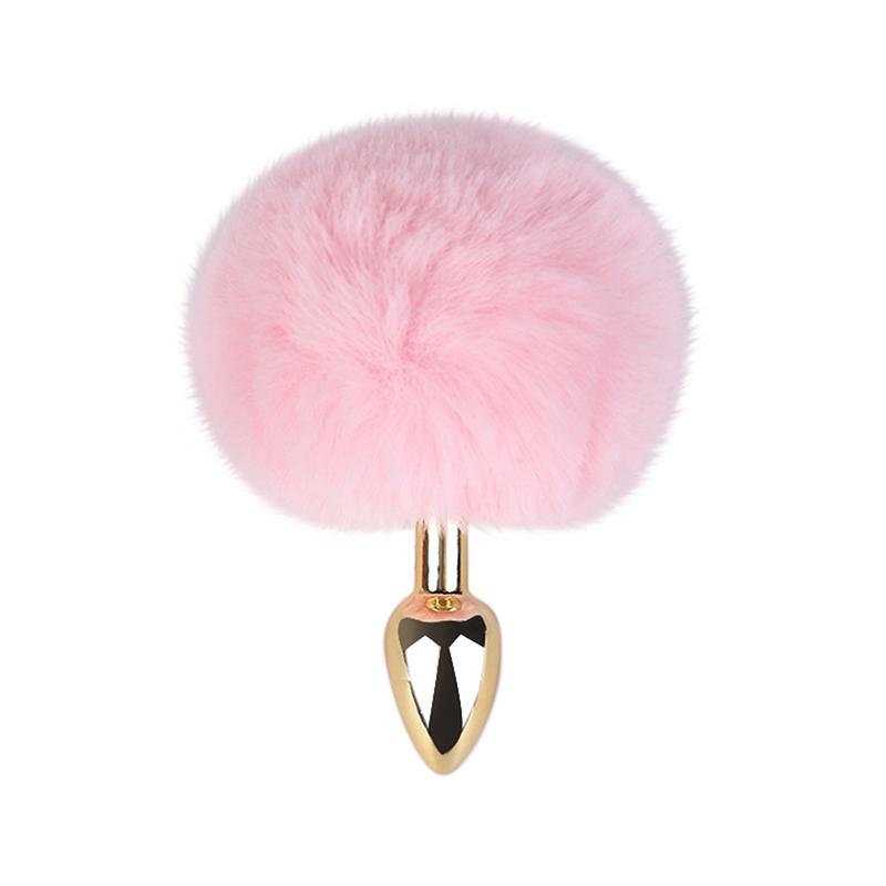 Metal Pointed Tip Plush Rabbit Tail Anal Plug Prostate Massager Butt Plug Fox Tail Cosplay Erotic Sex Toys For Adults Sex Game