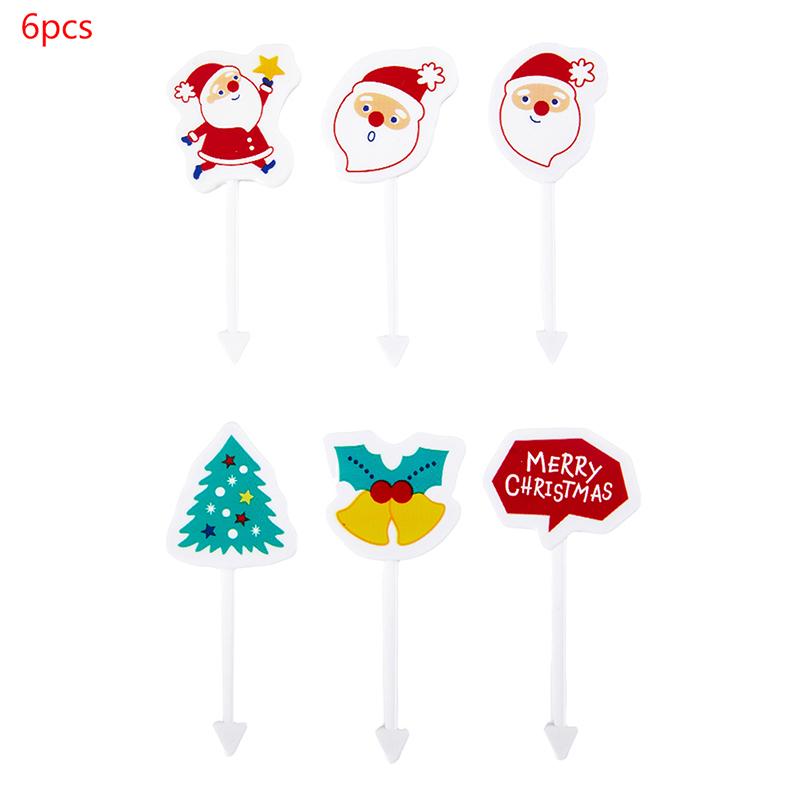 Obstgabeln Weihnachten Bento Gemüse Geschirr Niedlich Mini Kleinkind Kinder Obstgabeln Zahnstocher Kinder Lebensmittelspieße Cartoon