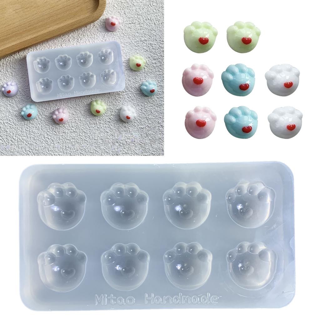 Resin Shaker Filling Mold Silicone Cat-paw Molds Resin Mold Filler Quicksand Casting Filling Mold for Jewelry Making