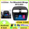 9palcové multimediální autorádio pro Mitsubishi Mirage Attrage 2012-2023 BT WiFi GPS Car-play Android Auto Přehrávač videa
