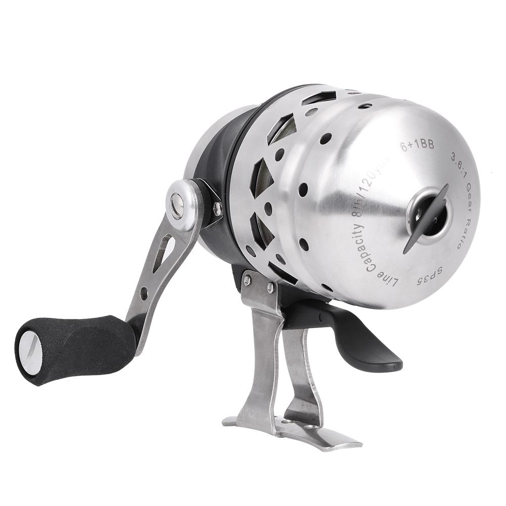 Archery Shooting Fishing Lure Reel Hand Brake Winding Displacement Fish Line Wheel AccessorySP35