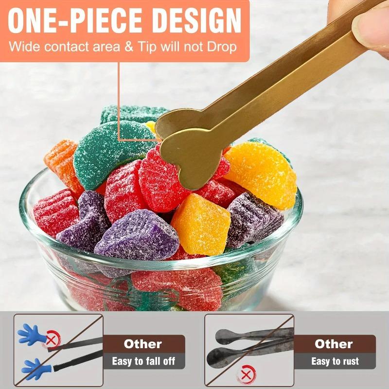 1/5pcs Stainless Steel Ice Tongs Coffee Sugar Cube Small Clip Home Cafe Ice Cube Snack Clip Wedding Birthday Party Kitchen Tool