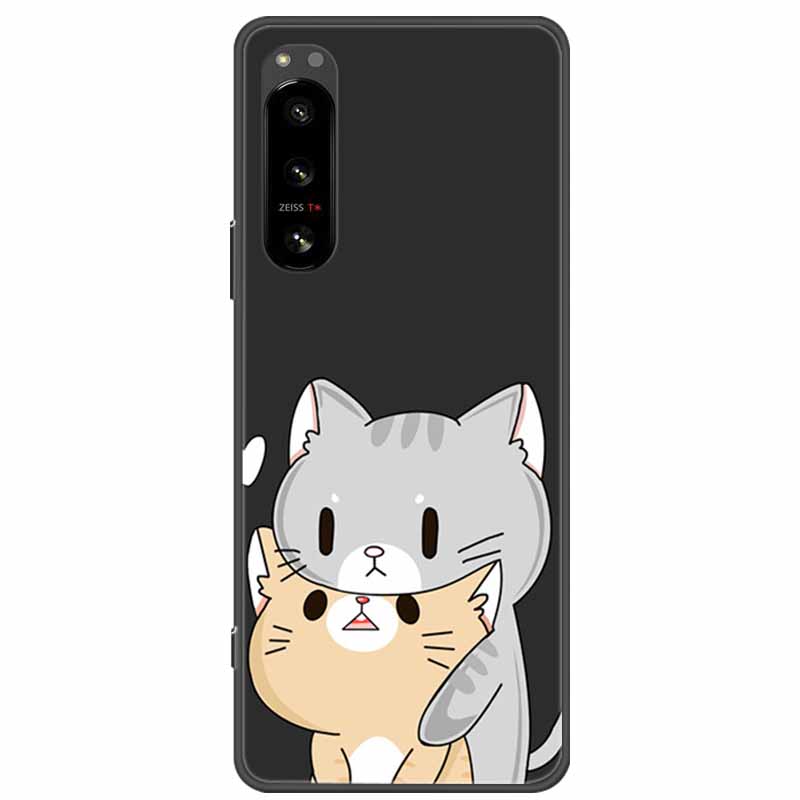 For Sony Xperia 5 III Case Soft TPU Cute Cats Silicone Protective Cover for Sony Xperia 5 II Phone Cases Xperia5 Cartoon Fundas
