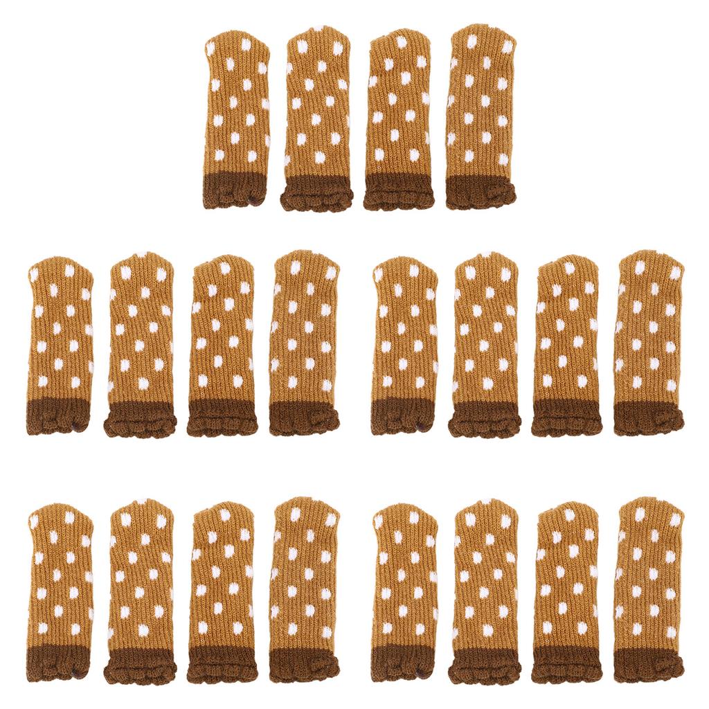20PCS Furniture Leg Cover Pad Mute Floor Protection Mat Chair Leg Protectors for Chair Table Jacquard Type 1