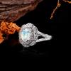 Precious Light luxury gemstone Natural opal October Birthstone Ring Earrings Necklace Set 925 silver fine jewelry gift for women