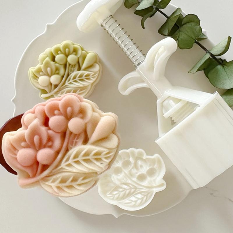Dessert Molds Traditional Molds Set Flower Shape Cake Molds Set Pastry Molds ABS Texture Dessert Tool for Baking Use