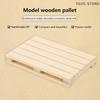 1Pcs Wood Coaster Mini Wooden Pallet Beverage Coasters Insulation Pad Cup Coaster Pot Mat