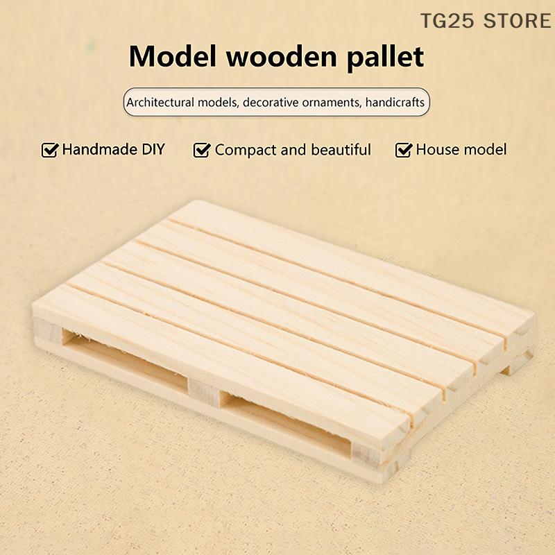 1Pcs Wood Coaster Mini Wooden Pallet Beverage Coasters Insulation Pad Cup Coaster Pot Mat