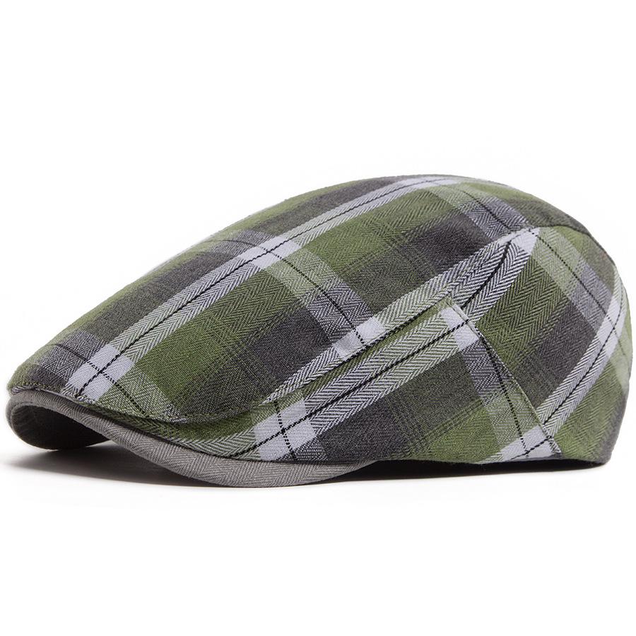 Spring/Summer Plaid Retro Beret Hat - Unisex Casual British Style Flat Cap