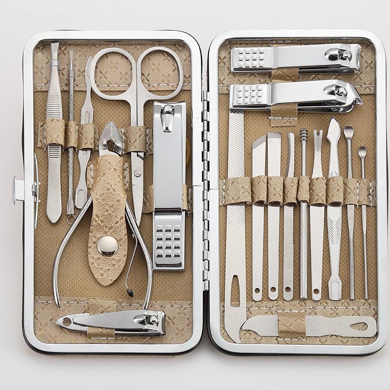8/19-teiliges professionelles Maniküre- & Pediküre-Set Moderner Stil Nagelknipser mit gerader Schneide, Nagelhautzange & Werkzeuge