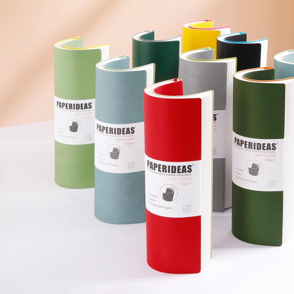 PAPERIDEAS Soft Cover Avocado Notebook, B5, (Horizontal Lines, Green)