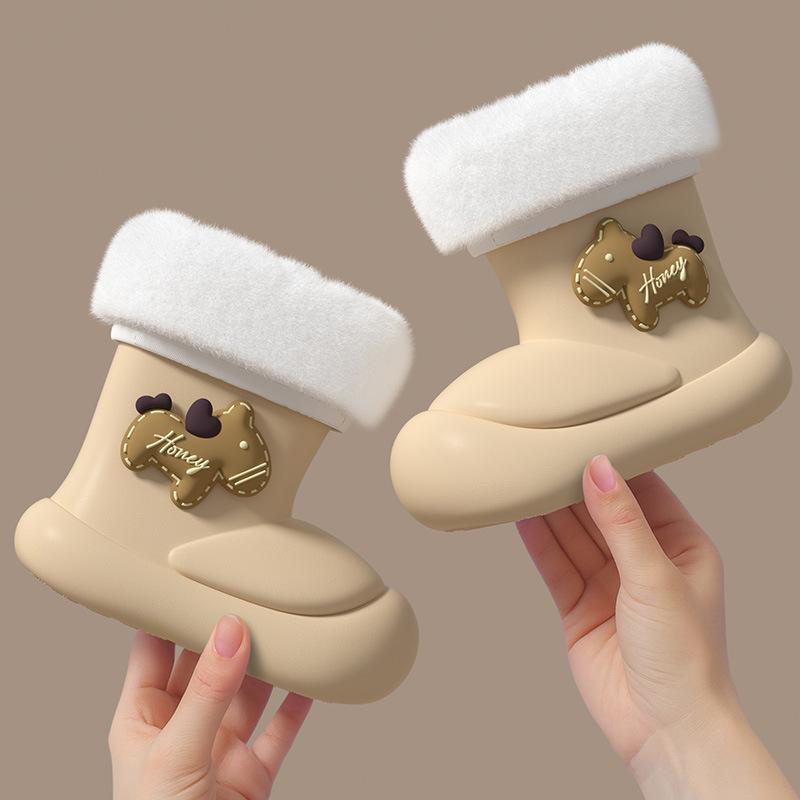 EVA Cotton Children's Rain Boots for Girls, New Baby Rain Boots for Boys and Girls, Kids' Warm Waterproof Non-Slip Water Shoes