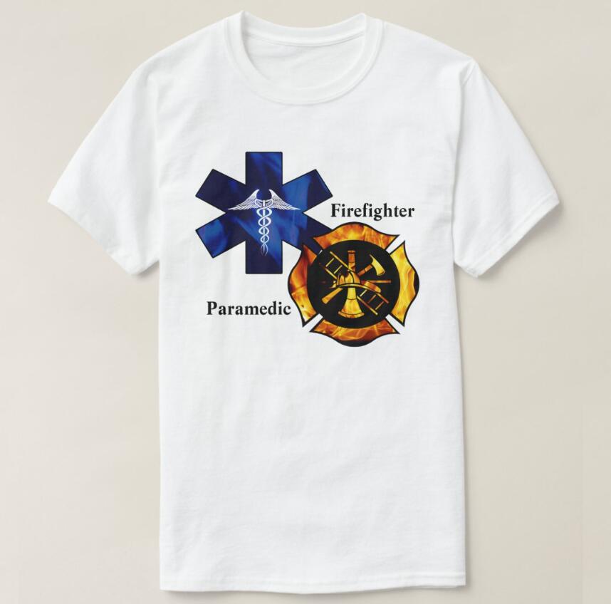 Firefighter Paramedic EMT EMS Men T-Shirt Short Sleeve Casual 100% Cotton Shirts S