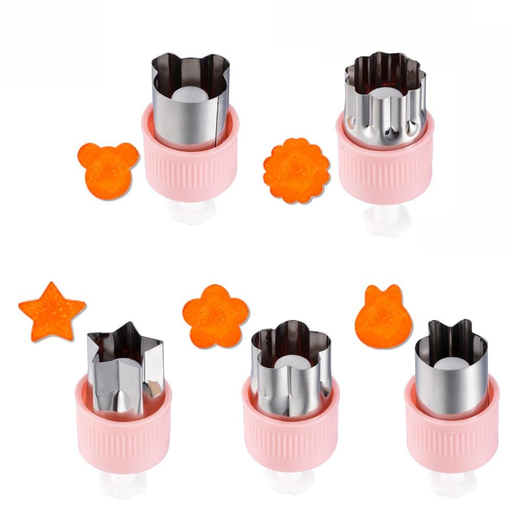 5Pcs/set Cartoon Vegetable Fruit Cutter Animal Shape Cut Mold Embossed Mold  Home Essentials