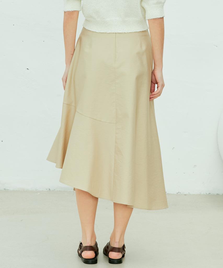 Near And Dear Flare Asymmetrical Long Skirt