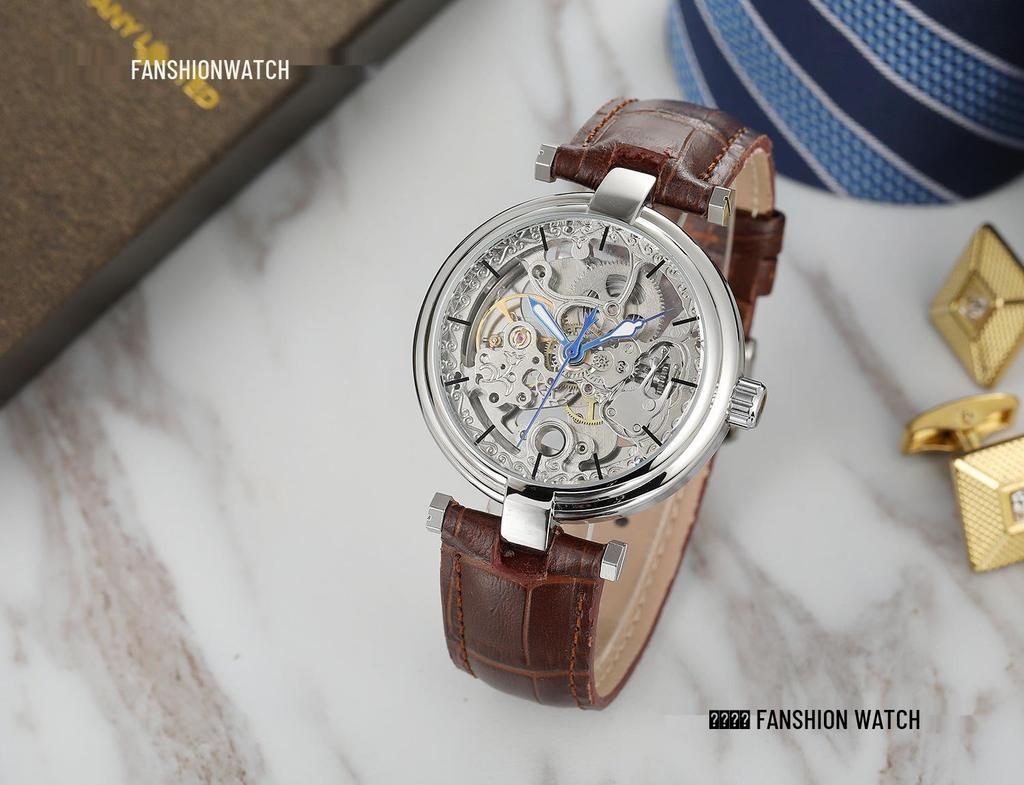 FORSINING Men's Fashion Carved Hollow Fully Automatic Waterproof Mechanical Watch