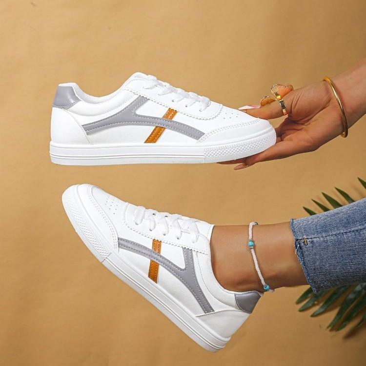 

Весенне-летняя новая женская обувь кожаная поверхность с повседневными одинарными туфлями белые туфли удобные нескользящие студенческие туфли дышащие балетки 40 серый